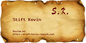 Stift Kevin névjegykártya